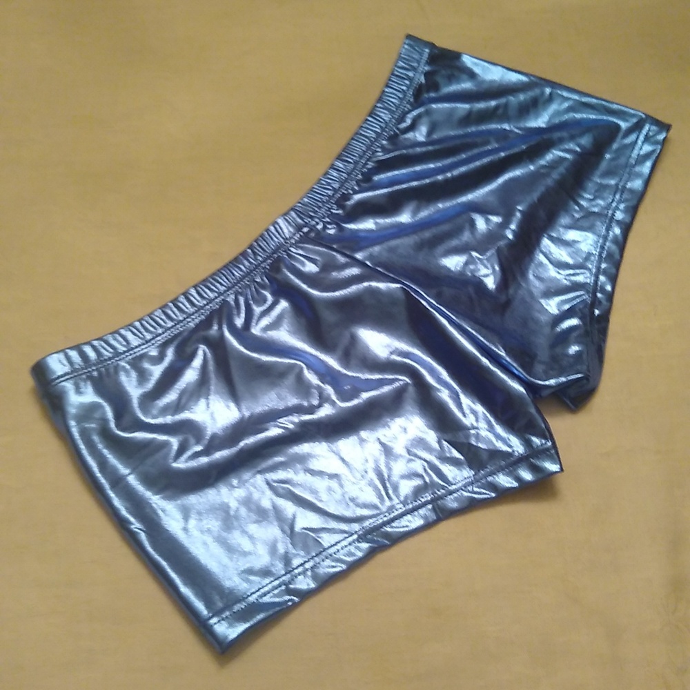 Metallic Blue Shorts - Picture 4 of 8
